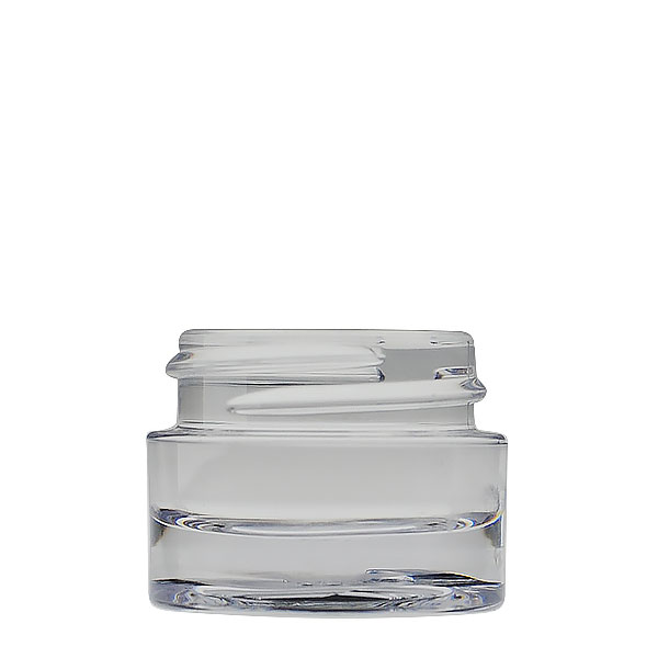 3ML CLEAR PETG HEAVY WALL ROUND JAR WITH 28-400 NECK FINISH