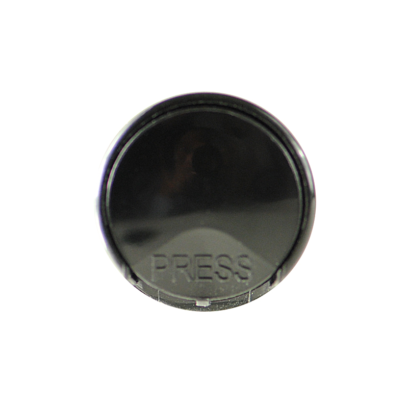 20- 410 BLACK SMOOTH SIDE SMOOTH TOP DISC TOP DISPENSING CAP - 0.270" X 0.110" ORIFICE-detail image