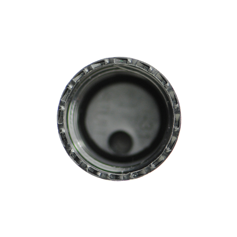 20- 410 BLACK SMOOTH SIDE SMOOTH TOP DISC TOP DISPENSING CAP - 0.270" X 0.110" ORIFICE-detail image