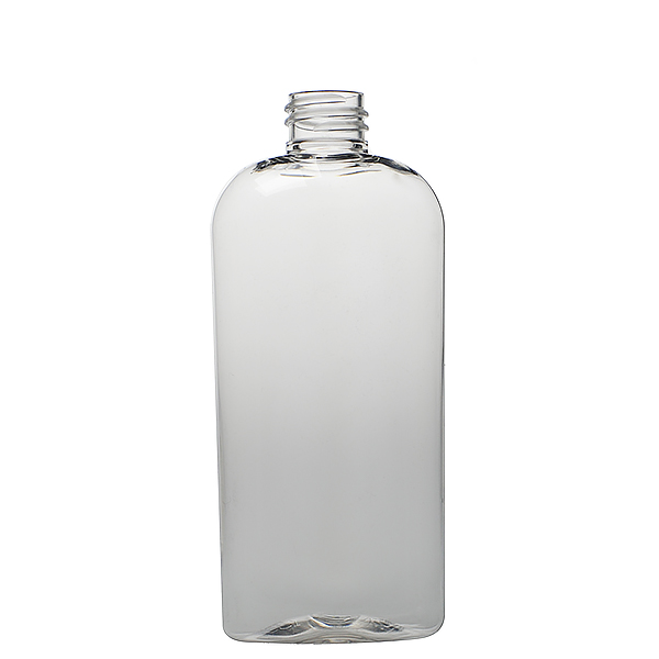 4OZ CLEAR COSMO OVAL PET PLASTIC BOTTLE - 20-410 NECK