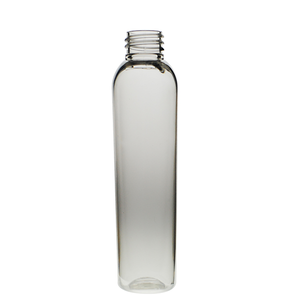 4OZ CLEAR COSMO OVAL PET PLASTIC BOTTLE - 20-410 NECK-detail image