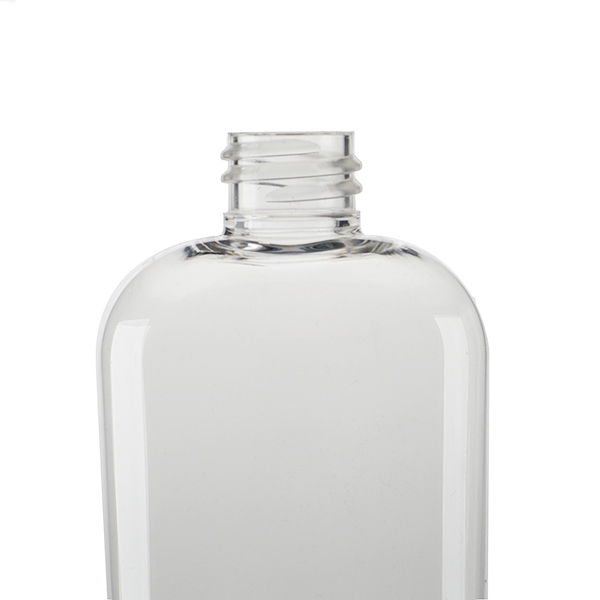 4OZ CLEAR COSMO OVAL PET PLASTIC BOTTLE - 20-410 NECK-detail image