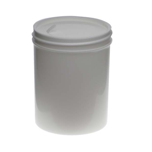 4OZ WHITE PP SINGLE WALL JAR ROUND BASE WITH 58MM NECK DIAMETER-detail image