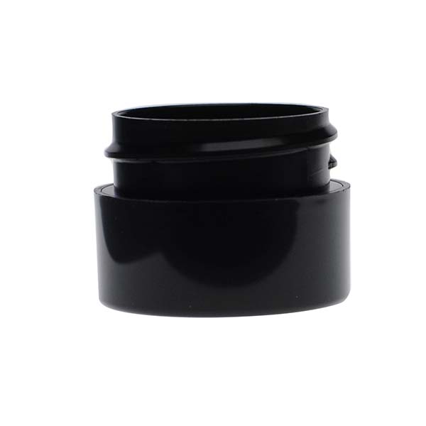0.25OZ BLACK PP STRAIGHT BASE DOUBLE WALL JAR ROUND - 33-400 NECK