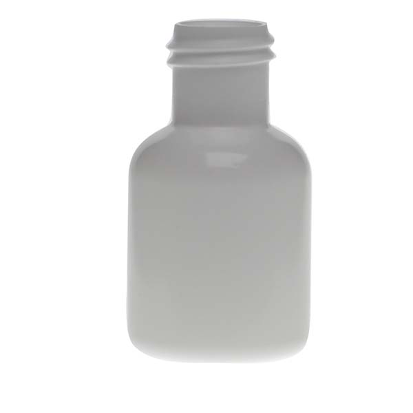 10CC WHITE BOSTON ROUND PLASTIC LDPE WITH 15-415 NECK FINISH