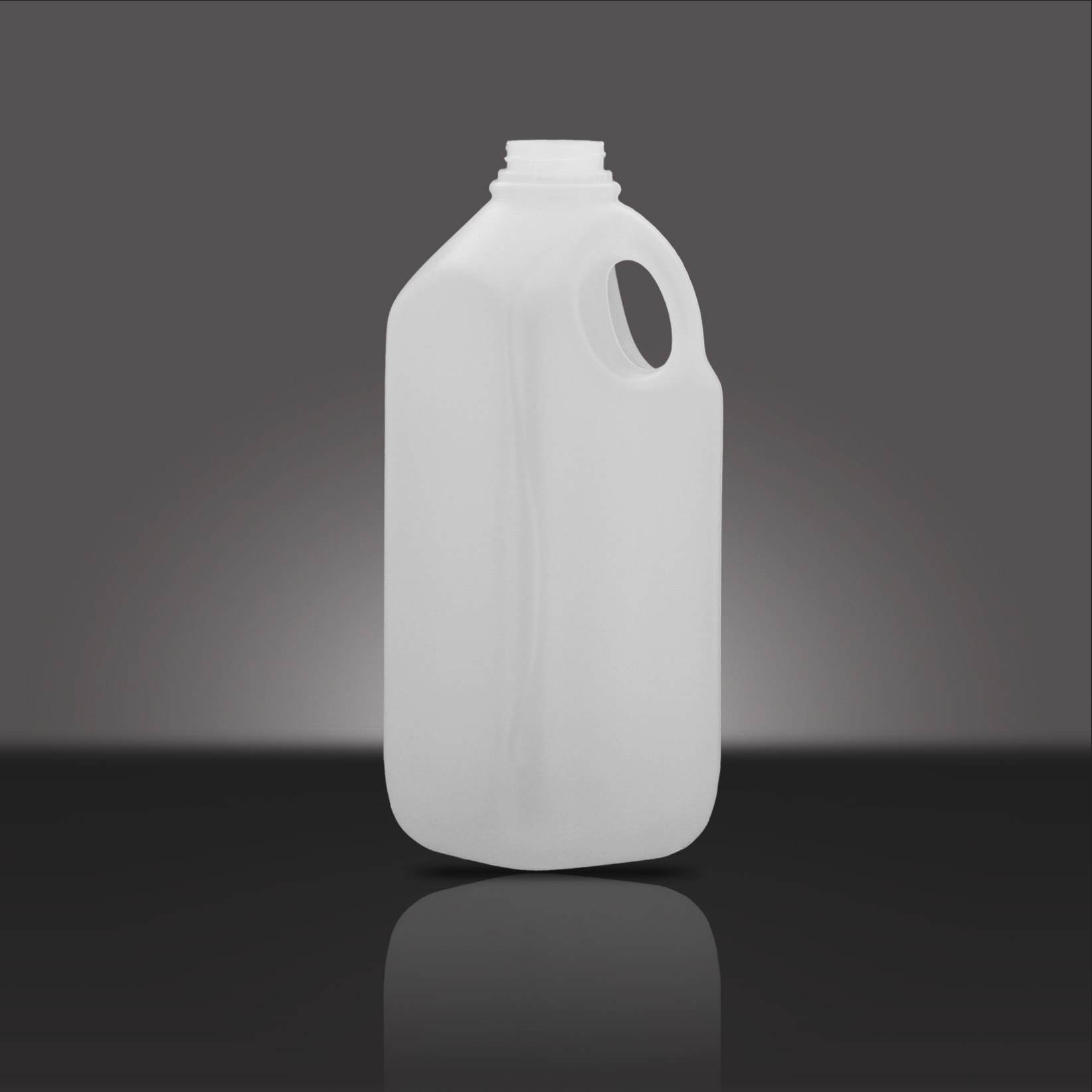 2 L NATURAL HDPE SQUARE WITH  38 - Ratchet NECK FINISH