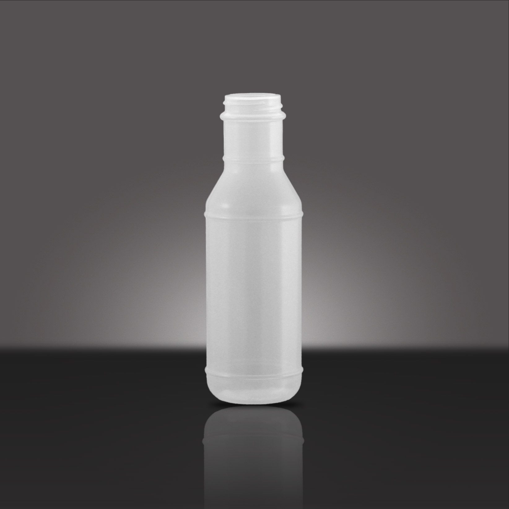 375 ML NATURAL HDPE CUSTOME SAUCE ROUND WITH  38 - 400 NECK FINISH