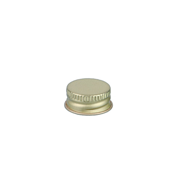 20-400 GOLD THREADS AND KNURLED EDGE TIN PLATE METAL SCREW CAP - PULP AND ALUMINUM LINER