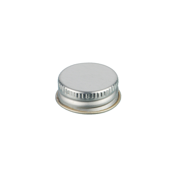 24-400 SILVER THREADS AND KNURLED EDGE TIN PLATE METAL SCREW CAP - PULP AND POLY LINER
