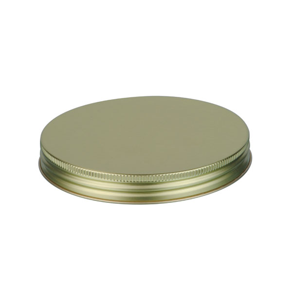 120-400 GOLD THREADS AND KNURLED EDGE TIN PLATE METAL SCREW CAP - PULP AND POLY LINER