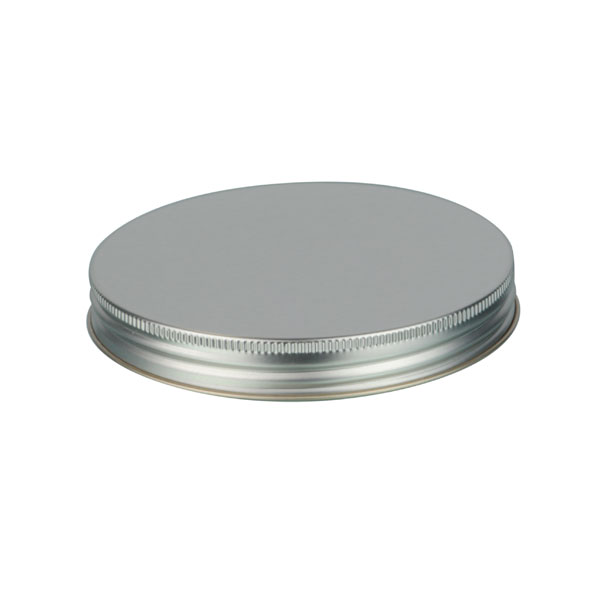 120-400 SILVER THREADS AND KNURLED EDGE TIN PLATE METAL SCREW CAP - NO LINER
