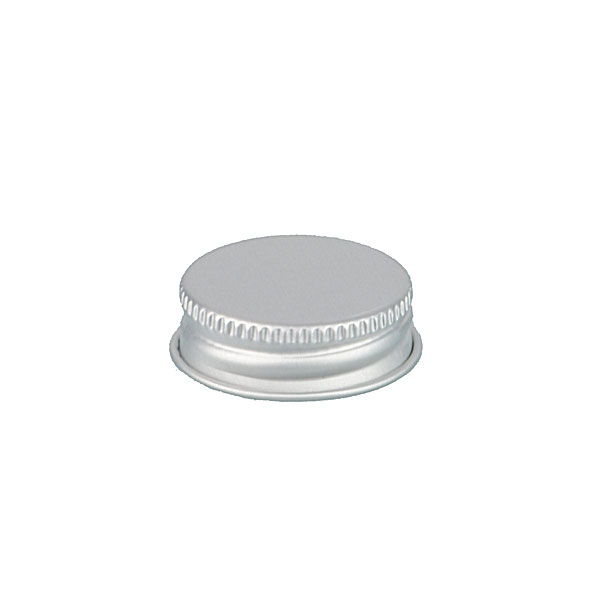 33-400 SILVER THREADS AND KNURLED EDGE ALUMINUM METAL SCREW CAP - NO LINER
