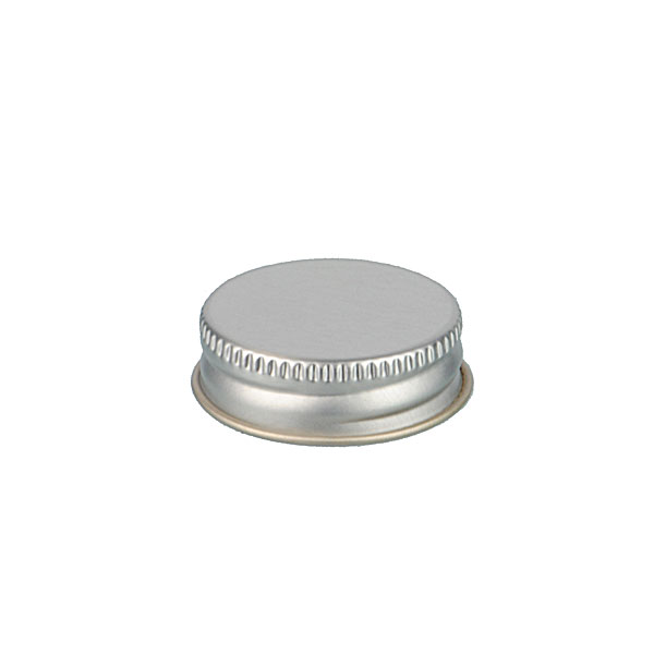 33-400 SILVER THREADS AND KNURLED EDGE TIN PLATE METAL SCREW CAP - PULP AND POLY LINER