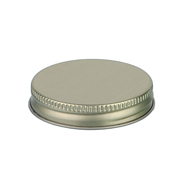 53-400 GOLD THREADS AND KNURLED EDGE TIN PLATE METAL SCREW CAP - PULP AND ALUMINUM LINER