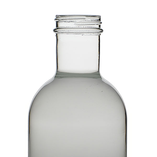 16OZ FLINT GLASS STOUT ROUND WITH 38-405 NECK FINISH-detail image