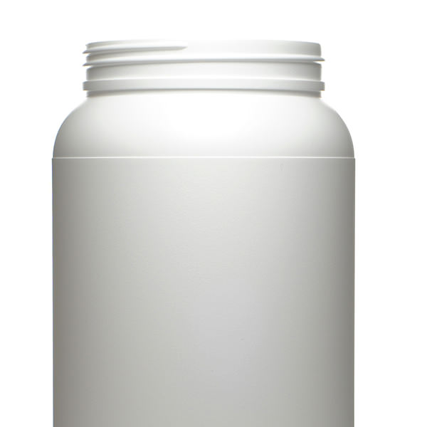 2000CC WHITE HDPE WIDE MOUTH ROUND PLASTIC BOTTLE - 100-400 NECK-detail image