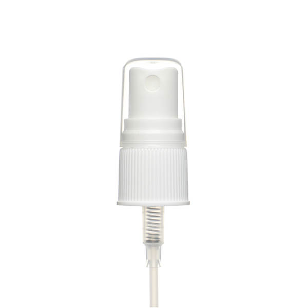 18-415 WHITE RIB SIDE MARK VI FINE MIST SPRAYER WITH CLEAR ROUND HOOD - 0.14ML OR 0.16ML OUTPUT