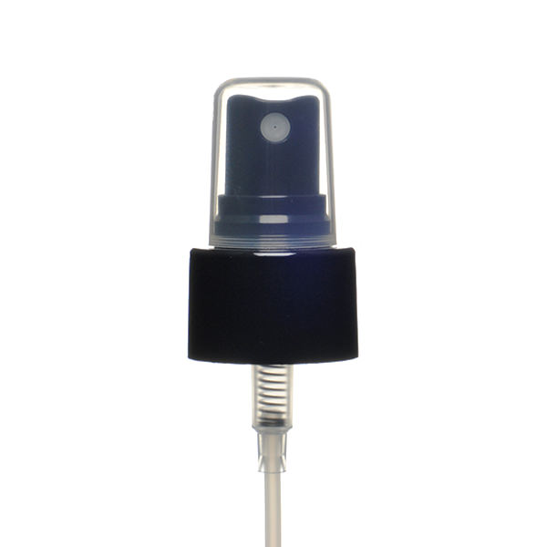 24-410 BLACK SMOOTH SIDE MARK VI FINE MIST SPRAYER WITH CLEAR ROUND HOOD - 0.16ML OUTPUT