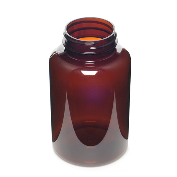 300CC AMBER PET WIDE MOUTH ROUND - 45-400 NECK-detail image