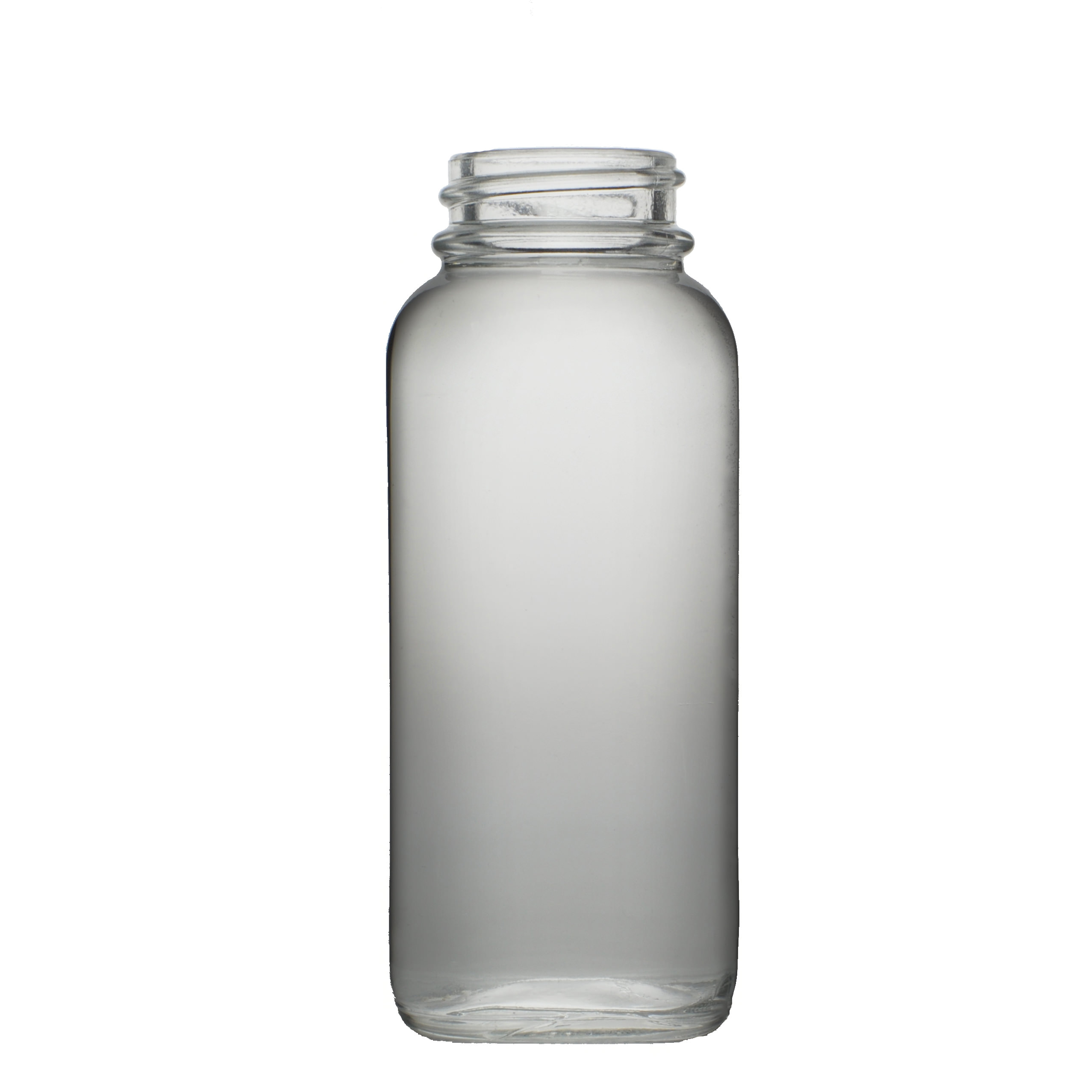 4OZ FLINT WIDE MOUTH SQUARE GLASS WITH 33-400 NECK FINISH