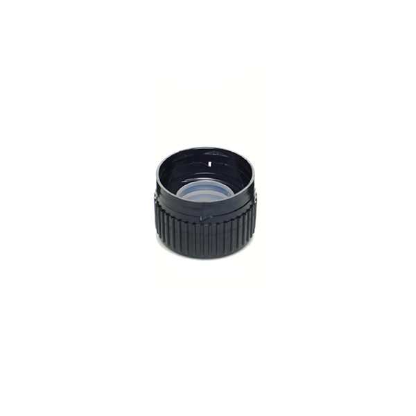 PP28 BLACK HDPE FINE RIB TAMPER EVIDENT CAP ASSEMBLED WITH 20MM LDPE POURING LIP INSERT-detail image