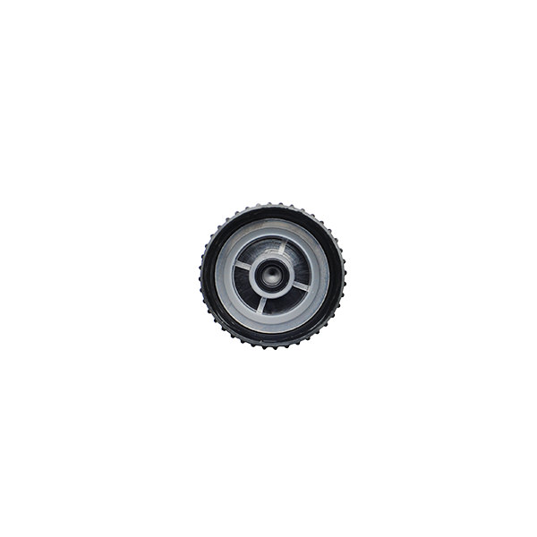 PP28 BLACK HDPE FINE RIB TAMPER EVIDENT CAP ASSEMBLED WITH 20MM LDPE POURING LIP INSERT-detail image