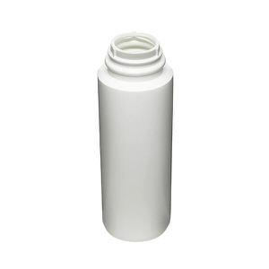 4OZ WHITE CYLINDER POWDER ROUND HDPE PLASTIC BOTTLE - 33MM