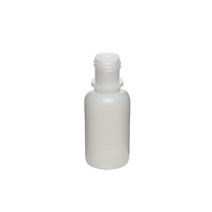 1/2OZ NATURAL BOSTON ROUND HDPE PLASTIC BOTTLE - 15-415