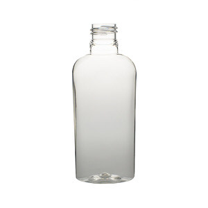 4OZ CLEAR CLASSIC OVAL PET PLASTIC BOTTLE - 24-415-detail image
