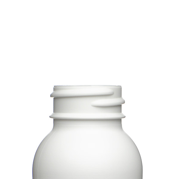 4OZ WHITE FLARED BELL ROUND HDPE PLASTIC BOTTLE - 28-400-detail image