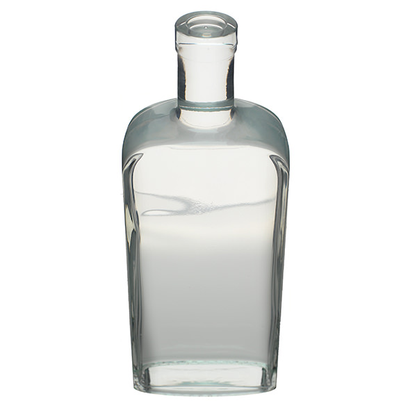 750ML FLINT GLASS DODGE CITY BAR TOP RECTANGULAR - 21.5MM NECK