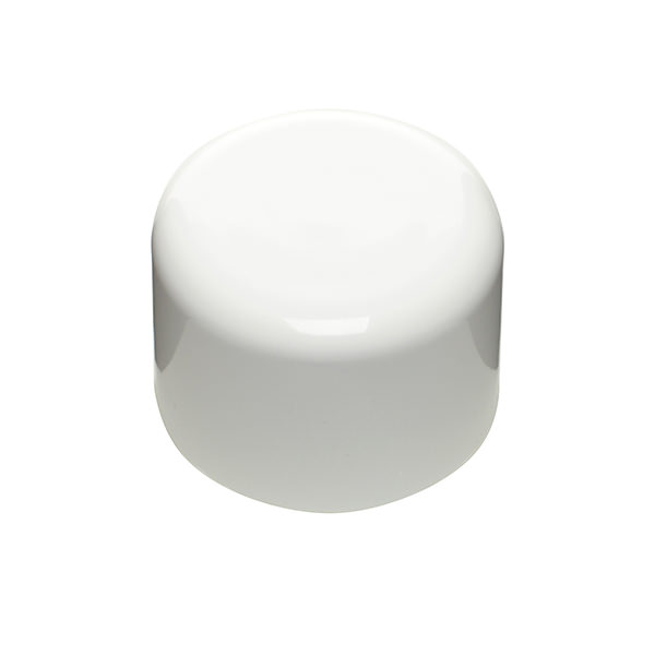24-410 WHITE SMOOTH SIDE / SMOOTH TOP 8OZ CYLINDER DOME CAP WITH F217 LINER