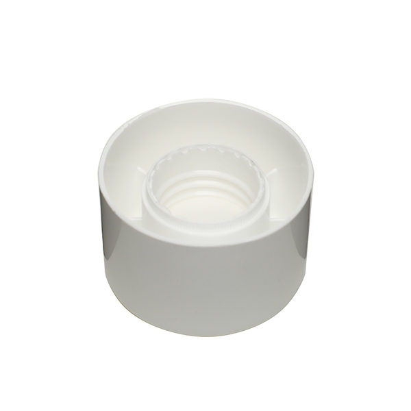 24-410 WHITE SMOOTH SIDE / SMOOTH TOP 8OZ CYLINDER DOME CAP WITH F217 LINER-detail image