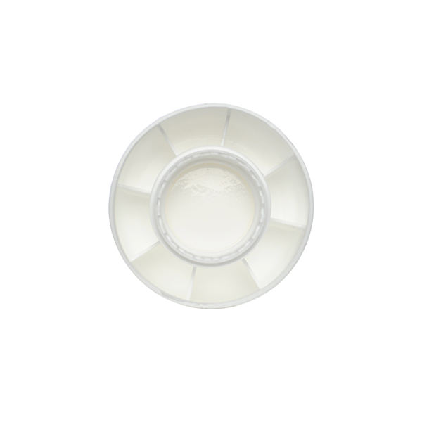 24-410 WHITE SMOOTH SIDE / SMOOTH TOP 8OZ CYLINDER DOME CAP WITH F217 LINER-detail image