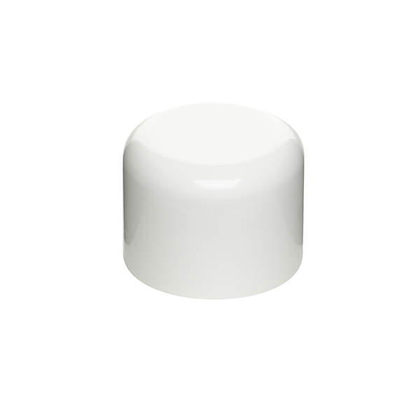 24-410 WHITE SMOOTH SIDE / SMOOTH TOP 2OZ CYLINDER DOME CAP WITH F217 LINER