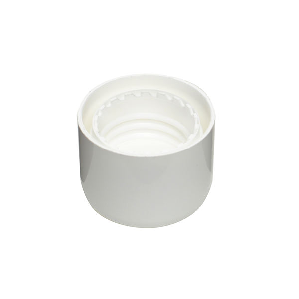 24-410 WHITE SMOOTH SIDE / SMOOTH TOP 2OZ CYLINDER DOME CAP WITH F217 LINER-detail image