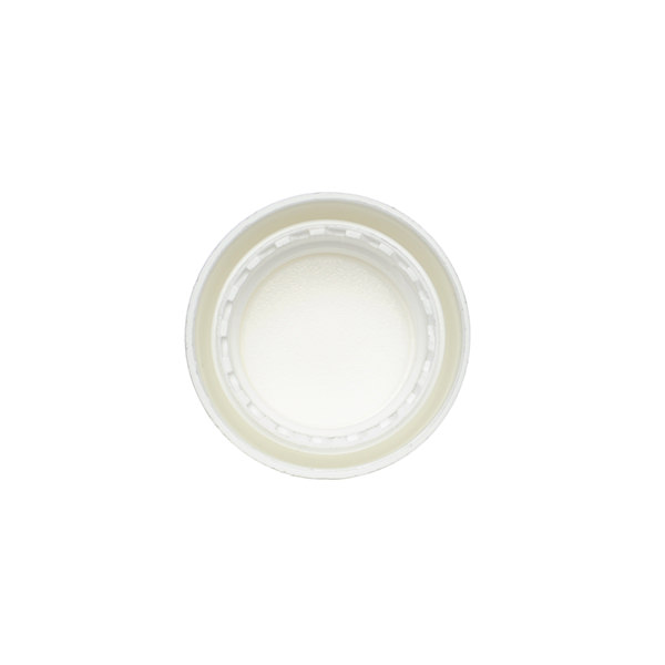 24-410 WHITE SMOOTH SIDE / SMOOTH TOP 2OZ CYLINDER DOME CAP WITH F217 LINER-detail image