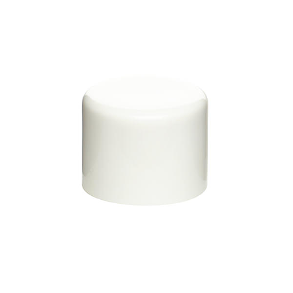 24-410 WHITE SMOOTH SIDE / SMOOTH TOP 2OZ CYLINDER DOME SHARP CAP WITH F217 LINER
