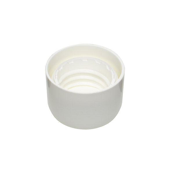 20-410 WHITE SMOOTH SIDE / SMOOTH TOP 1OZ CYLINDER TALL DOME CAP WITH F217 LINER-detail image