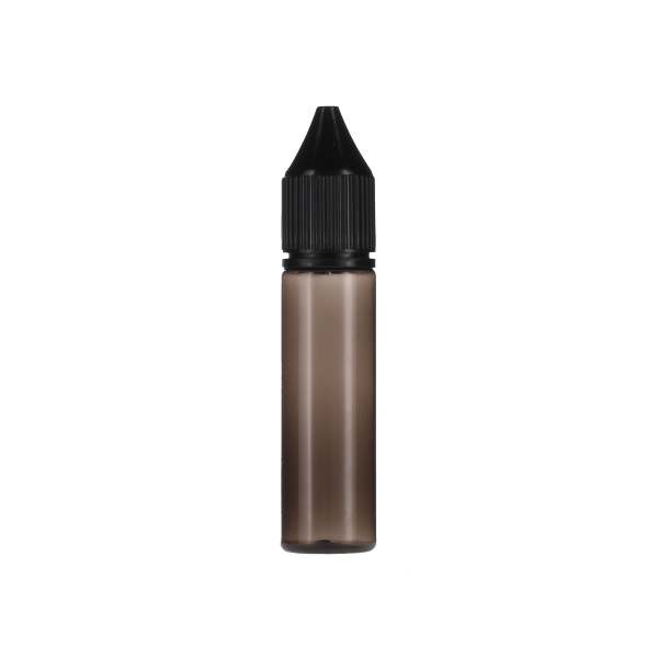 20ML TRANSLUCENT BLACK PET UNICORN BOTTLE WITH BLACK TAMPER EVIDENT BREAK-OFF BAND CLOSURE