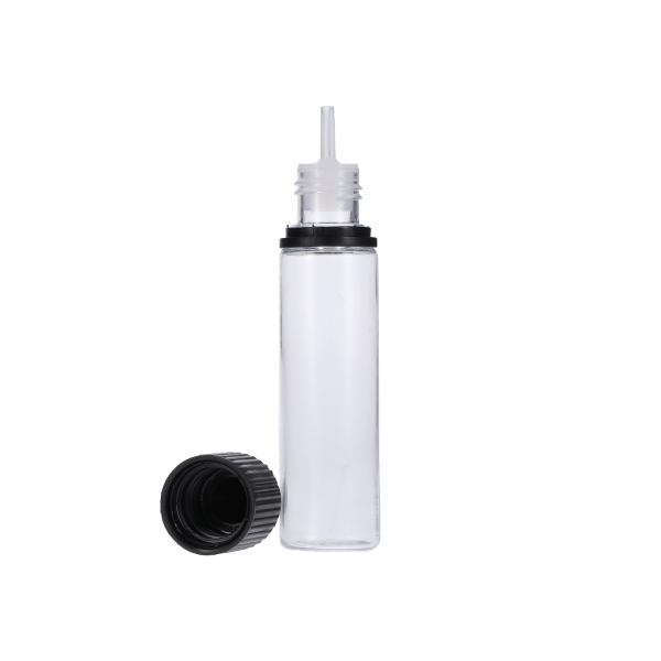 20ML CLEAR PET UNICORN BOTTLE WITH BLACK CR TAMPER EVIDENT BREAK-OFF BAND CLOSURE-detail image