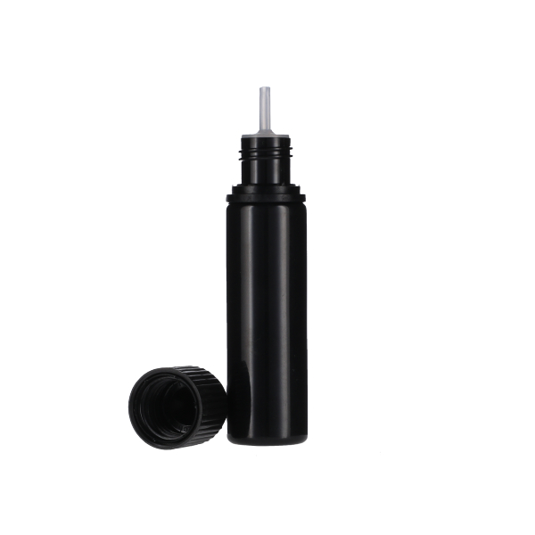 20ML BLACK PET UNICORN BOTTLE WITH BLACK CR TAMPER EVIDENT BREAK-OFF BAND CLOSURE-detail image