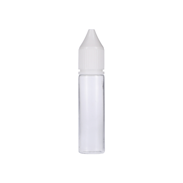 20ML CLEAR PET UNICORN BOTTLE WITH WHITE CR TAMPER EVIDENT BREAK-OFF BAND CLOSURE