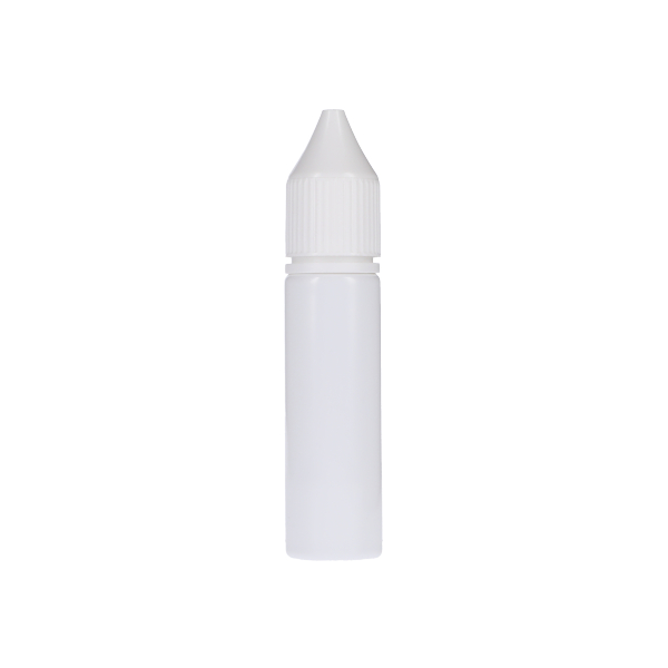 20ML WHITE PET UNICORN BOTTLE WITH WHITE CR TAMPER EVIDENT BREAK-OFF BAND CLOSURE