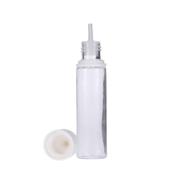 20ML CLEAR PET UNICORN BOTTLE WITH WHITE CR TAMPER EVIDENT BREAK-OFF BAND CLOSURE-detail image