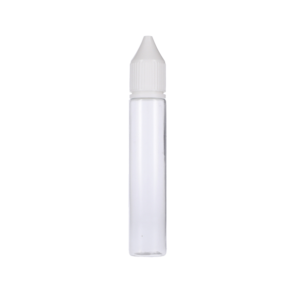 30ML CLEAR PET UNICORN BOTTLE WITH WHITE CR TAMPER EVIDENT BREAK-OFF BAND CLOSURE