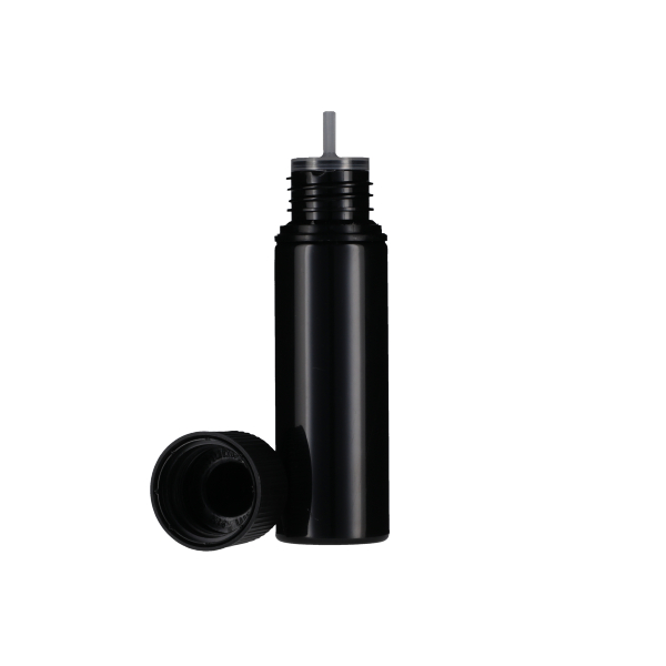 50ML BLACK PET UNICORN BOTTLE WITH BLACK CR TAMPER EVIDENT BREAK-OFF BAND CLOSURE-detail image