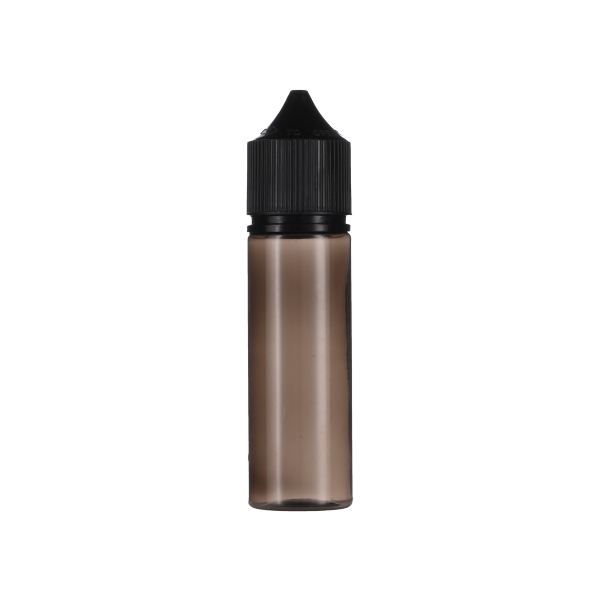 50ML TRANSLUCENT BLACK PET UNICORN BOTTLE WITH BLACK CR TAMPER EVIDENT BREAK-OFF BAND CLOSURE