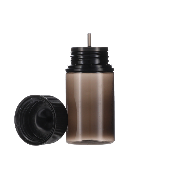 75ML TRANSLUCENT BLACK PET STUBBY UNICORN BOTTLE WITH BLACK CR TAMPER EVIDENT BREAK-OFF BAND CLOSURE-detail image