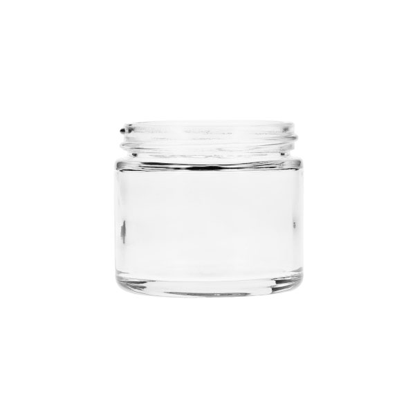 2OZ FLINT GLASS CREAM ROUND  WITH 53-400 NECK FINISH-detail image